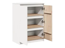 Aparador buffet cómoda mueble mueble de almacenaje organizador cocina salón salón 60 x 36 x 84 cm madera maciza de pino blanco 02_0030375
