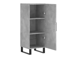 Aparador buffet cómoda mueble mueble de almacenaje organizador cocina salón salón 34,5 x 34 x 90 cm madera contrachapada gris 02_0031889