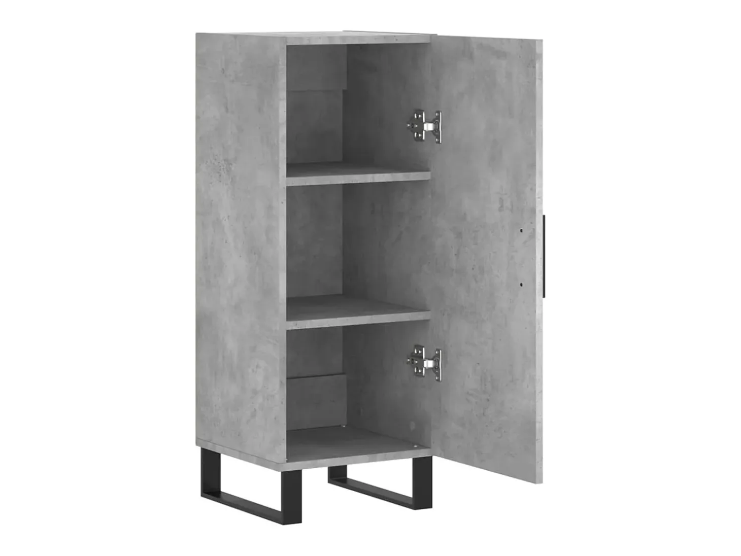 Aparador buffet cómoda mueble mueble de almacenaje organizador cocina salón salón 34,5 x 34 x 90 cm madera contrachapada gris 02_0031889