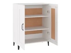 Aparador buffet cómoda mueble mueble de almacenaje organizador cocina salón salón 69,5 x 34 x 90 cm madera contrachapada blanco 02_0030406
