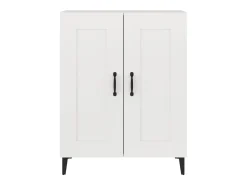 Aparador buffet cómoda mueble mueble de almacenaje organizador cocina salón salón 69,5 x 34 x 90 cm madera contrachapada blanco 02_0030406