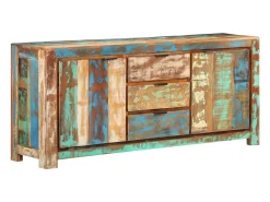 Aparador buffet cómoda mueble mueble de almacenaje organizador cocina salón salón 175 x 40 x 75 cm madera maciza recuperada marrón 02_0029562