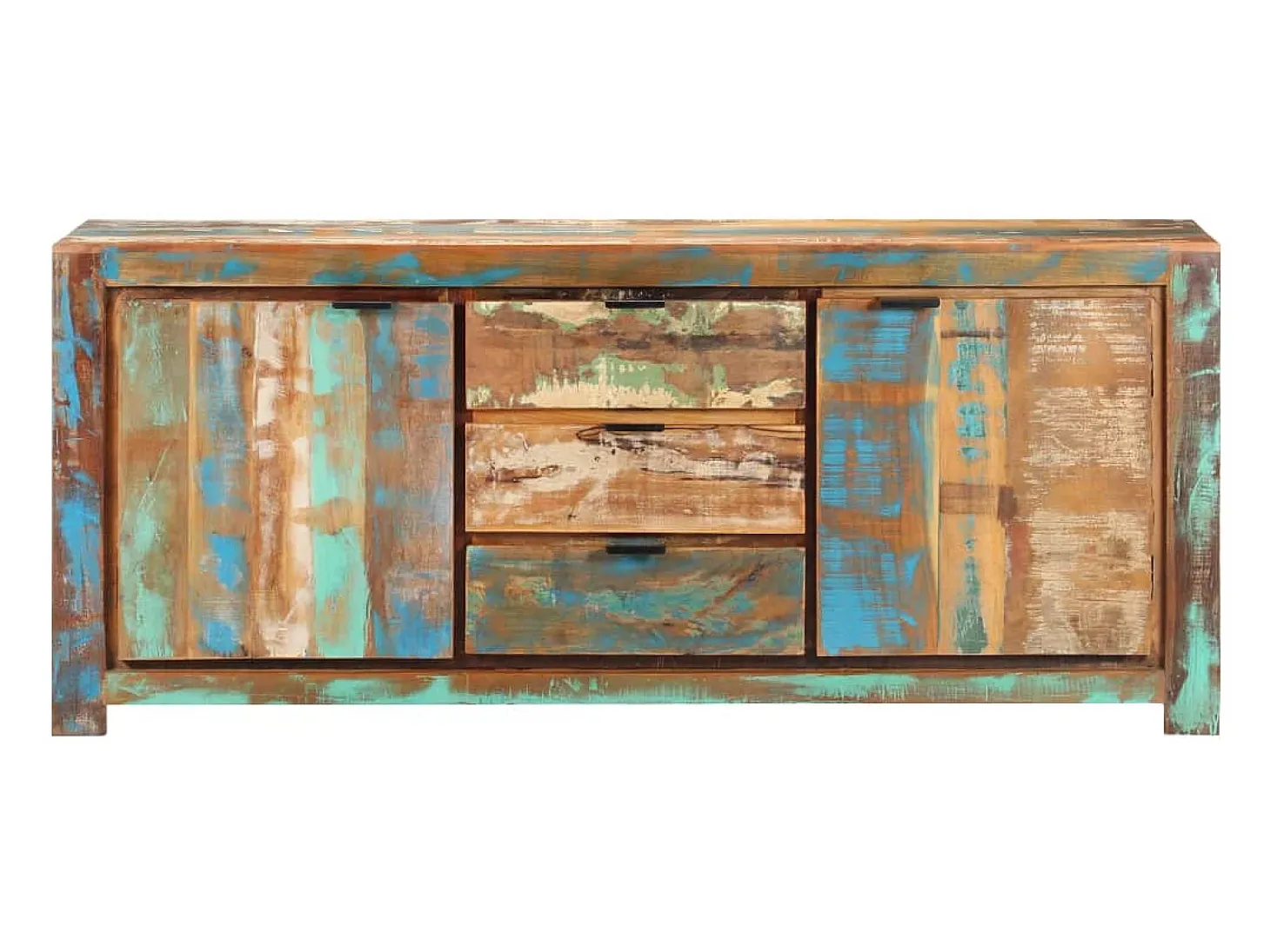 Aparador buffet cómoda mueble mueble de almacenaje organizador cocina salón salón 175 x 40 x 75 cm madera maciza recuperada marrón 02_0029562