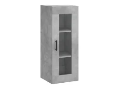 Aparador buffet cómoda mueble mueble de almacenamiento organizador cocina salón salón alto 34,5 x 34 x 180 cm madera contrachapada gris 02_0034324