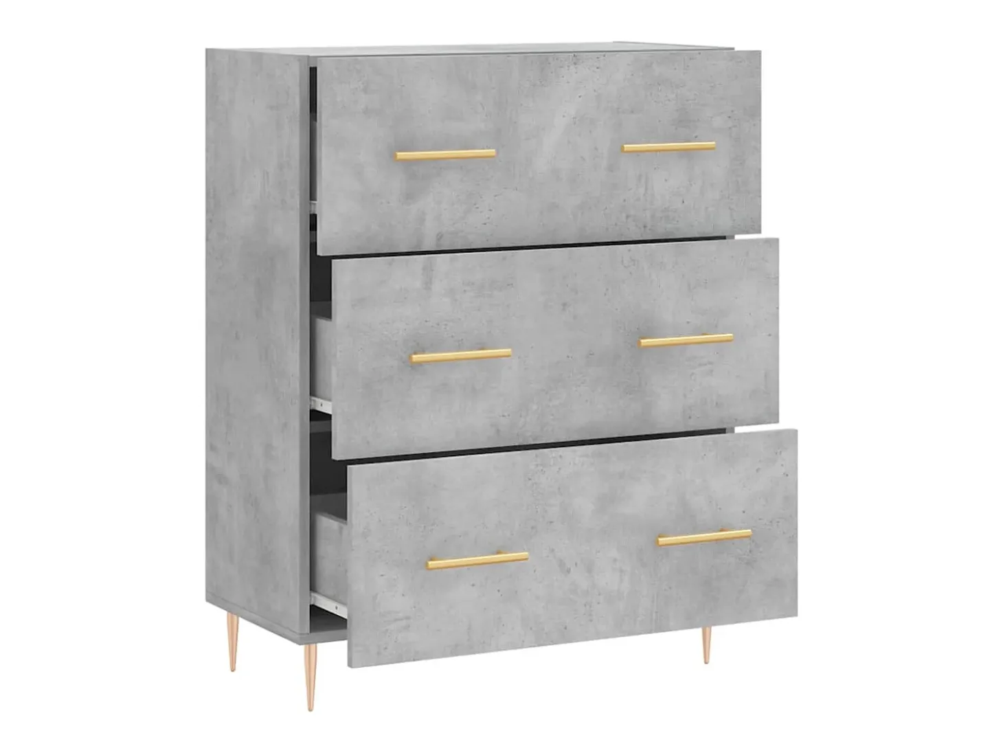 Aparador buffet cómoda mueble mueble de almacenaje organizador cocina salón salón 69,5 x 34 x 90 cm madera contrachapada gris 02_0032072