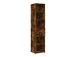 Aparador buffet cómoda mueble mueble de almacenaje organizador cocina salón salón alto 40 x 42,5 x 185 cm madera contrachapada marrón 02_0033358