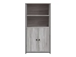 Aparador buffet cómoda mueble almacenaje organizador cocina salón salón alto Sonoma 62 x 36 x 121,5 cm madera contrachapada gris 02_0035386