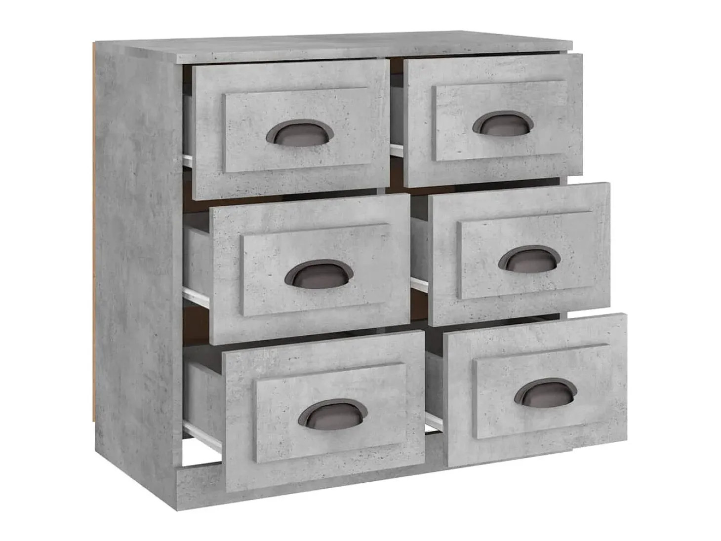 Aparador buffet cómoda mueble mueble de almacenaje organizador cocina salón salón 70 x 35,5 x 67,5 cm madera contrachapada gris 02_0032083