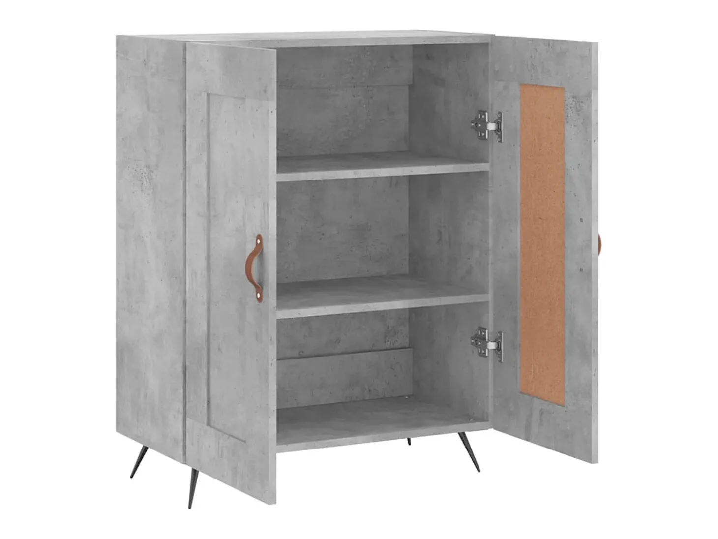 Aparador buffet cómoda mueble mueble de almacenaje organizador cocina salón salón 69,5 x 34 x 90 cm madera contrachapada gris 02_0032050