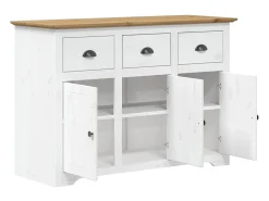 Aparador buffet cómoda mueble almacenaje organizador cocina salón salón BODO y 115,5 x 44 x 80 cm madera maciza de pino marrón 02_0030802