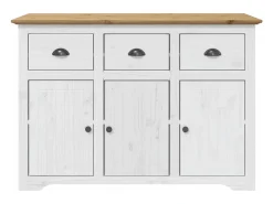 Aparador buffet cómoda mueble almacenaje organizador cocina salón salón BODO y 115,5 x 44 x 80 cm madera maciza de pino marrón 02_0030802