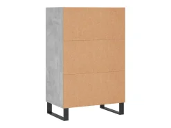 Aparador buffet cómoda mueble mueble de almacenamiento organizador cocina salón salón alto 57 x 35 x 90 cm madera contrachapada gris 02_0034453