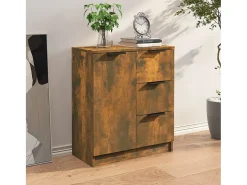 Aparador buffet cómoda mueble mueble de almacenaje organizador cocina salón salón 60 x 30 x 70 cm madera contrachapada marrón 02_0030961