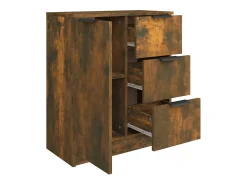 Aparador buffet cómoda mueble mueble de almacenaje organizador cocina salón salón 60 x 30 x 70 cm madera contrachapada marrón 02_0030961
