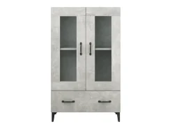 Aparador buffet cómoda mueble mueble de almacenaje organizador cocina salón salón alto 70 x 31 x 115 cm madera contrachapada gris 02_0034712