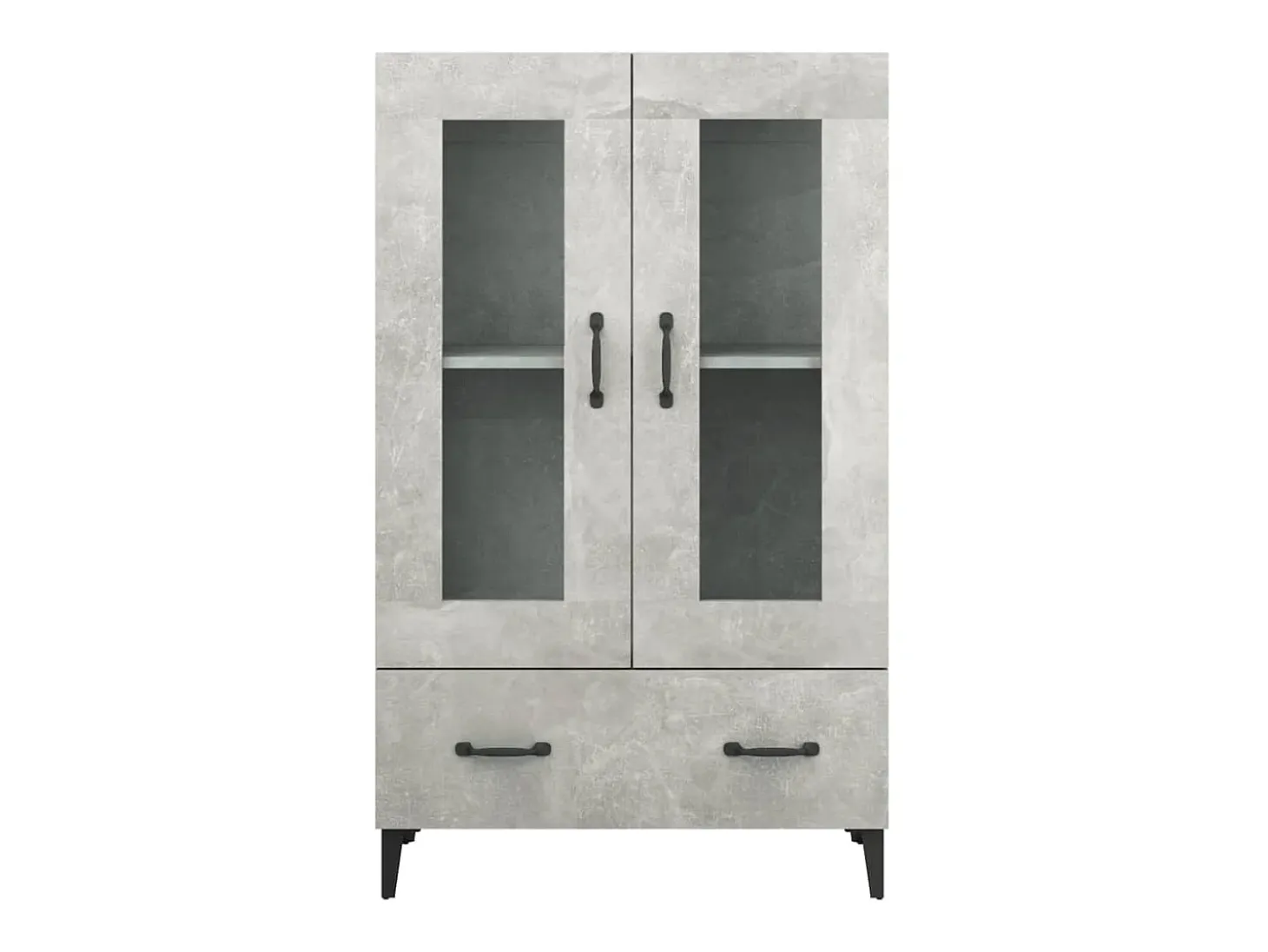Aparador buffet cómoda mueble mueble de almacenaje organizador cocina salón salón alto 70 x 31 x 115 cm madera contrachapada gris 02_0034712