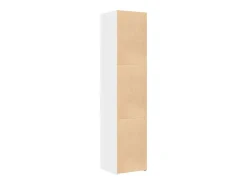 Aparador buffet cómoda mueble mueble de almacenamiento organizador cocina salón salón alto 40 x 42,5 x 185 cm madera contrachapada blanco 02_0032450