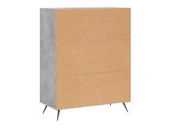 Aparador buffet cómoda mueble mueble de almacenaje organizador cocina salón salón 69,5 x 34 x 90 cm madera contrachapada gris 02_0032048