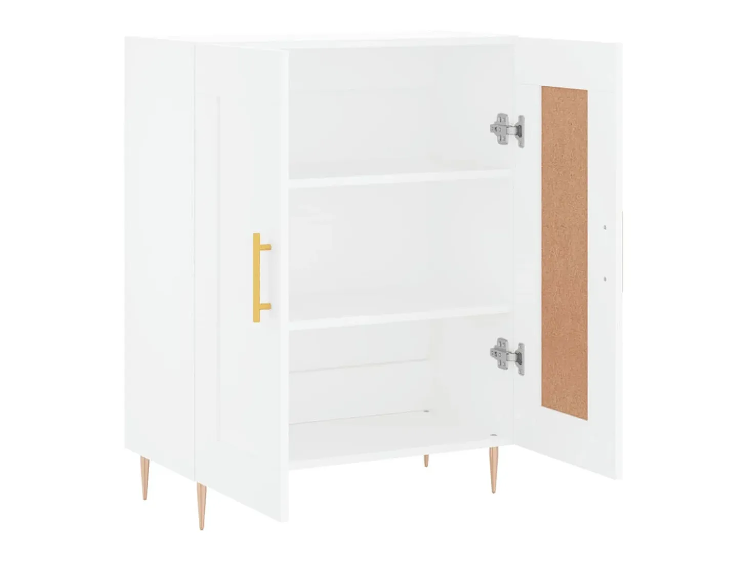 Aparador buffet cómoda mueble mueble de almacenaje organizador cocina salón salón 69,5 x 34 x 90 cm madera contrachapada blanco 02_0030458