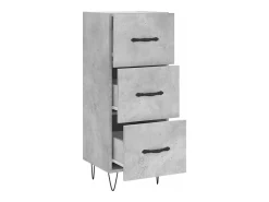 Aparador buffet cómoda mueble mueble de almacenaje organizador cocina salón salón 34,5 x 34 x 90 cm madera contrachapada gris 02_0031912