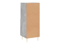 Aparador buffet cómoda mueble mueble de almacenaje organizador cocina salón salón 34,5 x 34 x 90 cm madera contrachapada gris 02_0031913
