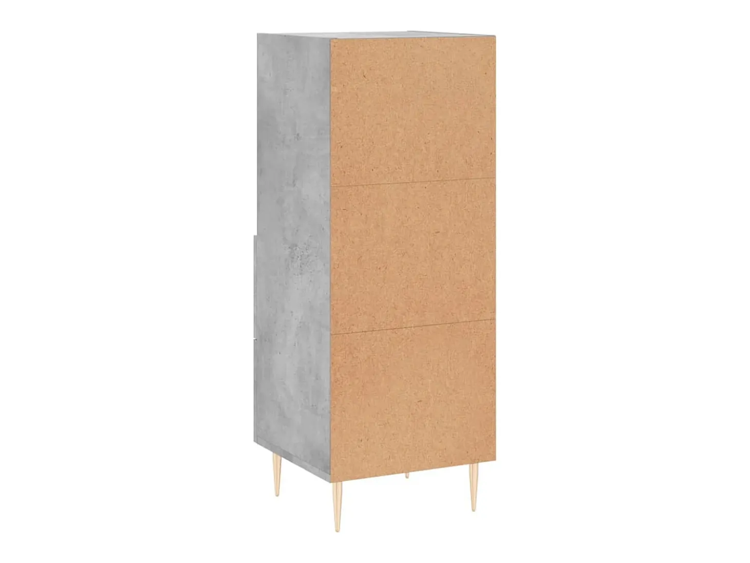 Aparador buffet cómoda mueble mueble de almacenaje organizador cocina salón salón 34,5 x 34 x 90 cm madera contrachapada gris 02_0031913