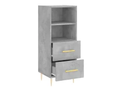 Aparador buffet cómoda mueble mueble de almacenaje organizador cocina salón salón 34,5 x 34 x 90 cm madera contrachapada gris 02_0031913