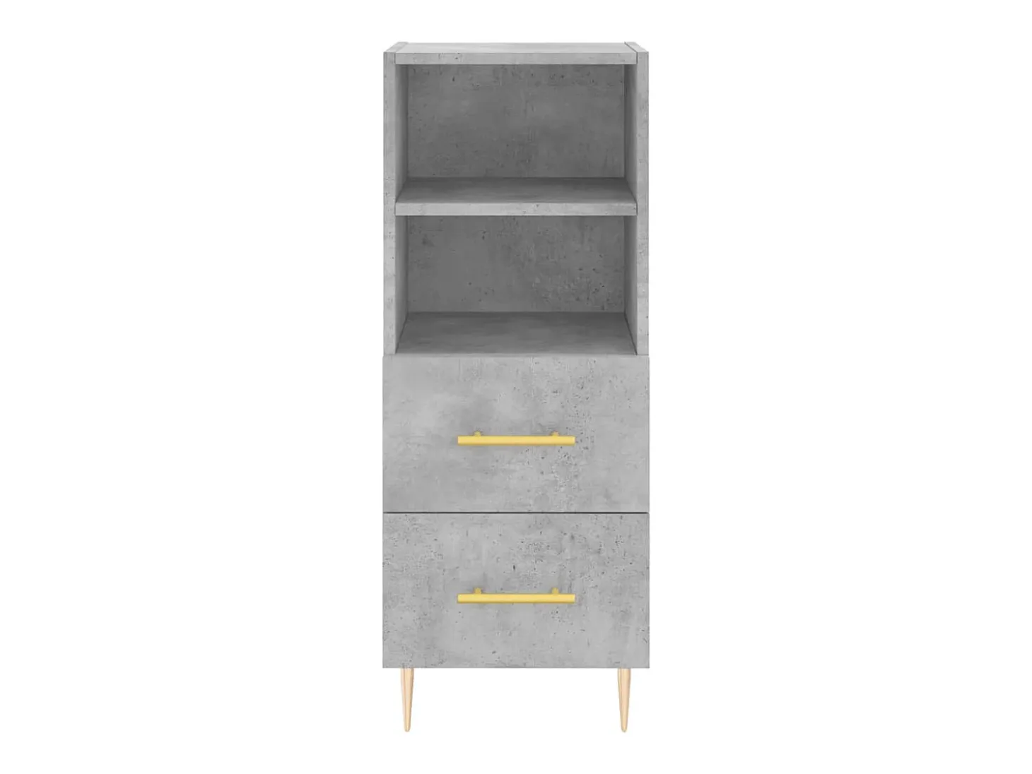 Aparador buffet cómoda mueble mueble de almacenaje organizador cocina salón salón 34,5 x 34 x 90 cm madera contrachapada gris 02_0031913