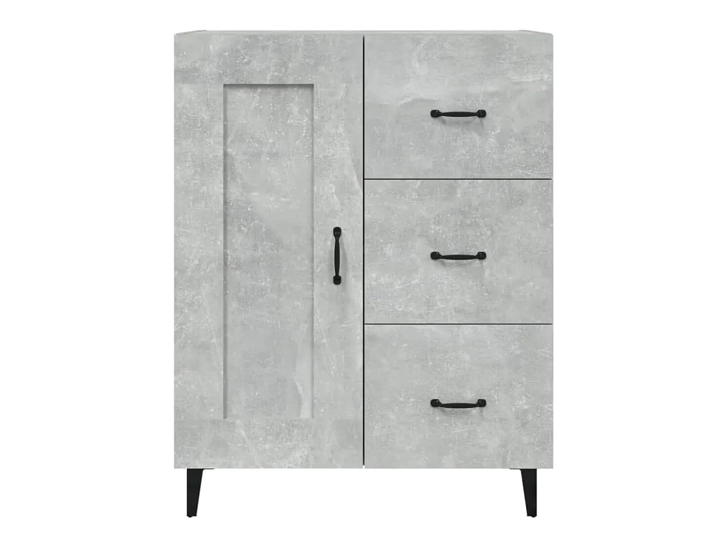 Aparador buffet cómoda mueble mueble de almacenaje organizador cocina salón salón 69,5 x 34 x 90 cm madera contrachapada gris 02_0032065
