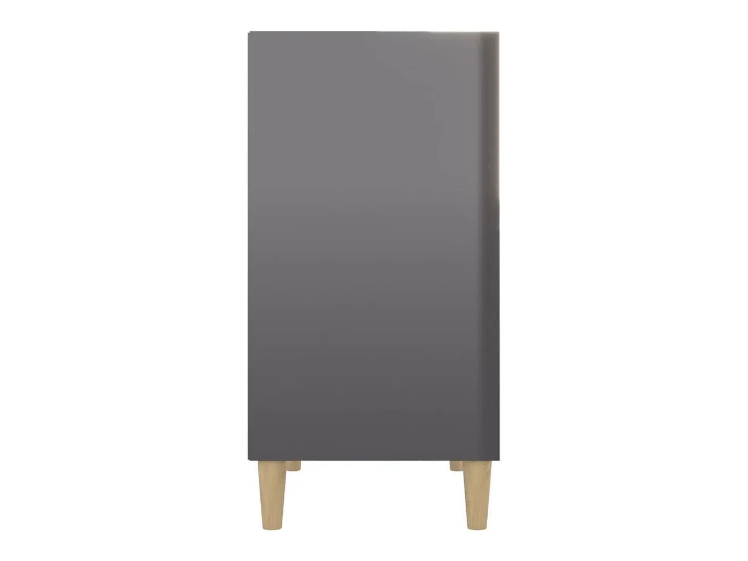 Aparador buffet cómoda mueble almacenaje organizador cocina salón brillante 57 x 35 x 70 cm madera contrachapada gris 02_0031816
