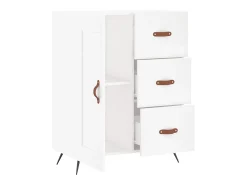 Aparador buffet cómoda mueble mueble de almacenaje organizador cocina salón salón 69,5 x 34 x 90 cm madera contrachapada blanco 02_0030419