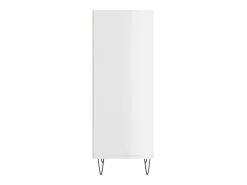 Aparador buffet cómoda mueble mueble de almacenaje organizador cocina salón brillante 34,5 x 32,5 x 90 cm madera contrachapada blanco 02_0030587