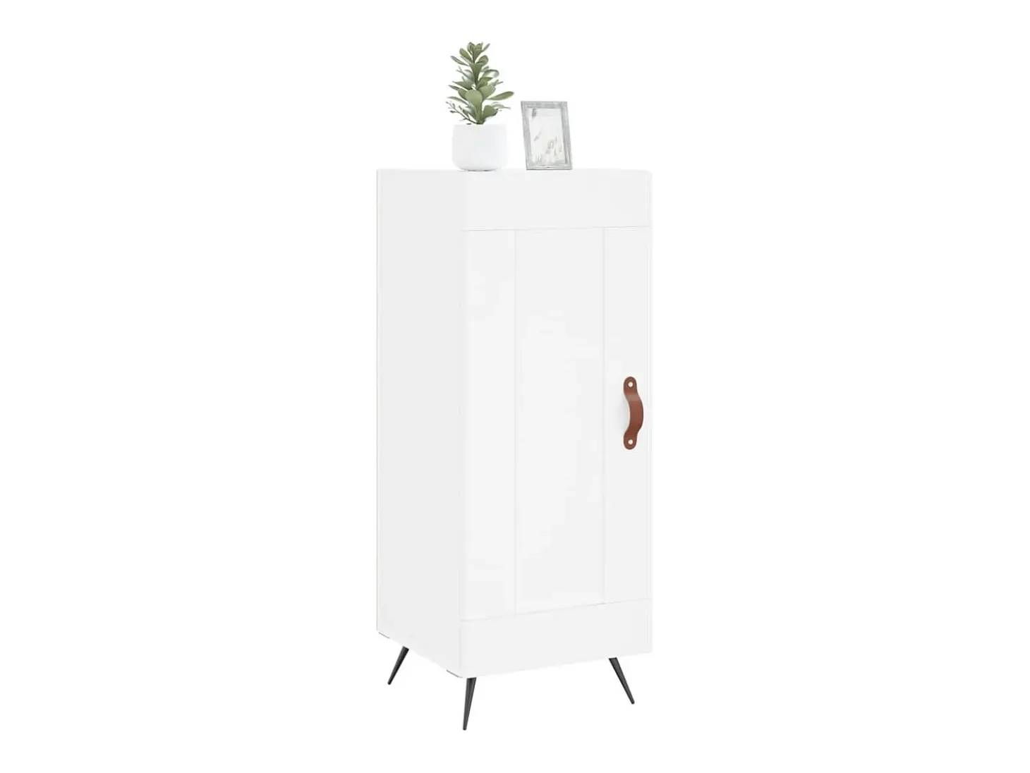 Aparador buffet cómoda mueble mueble de almacenaje organizador cocina salón salón 34,5 x 34 x 90 cm madera contrachapada blanco 02_0030277