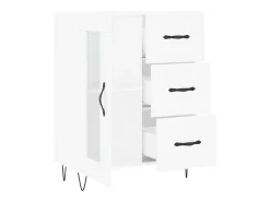 Aparador buffet cómoda mueble mueble de almacenaje organizador cocina salón salón 69,5 x 34 x 90 cm madera contrachapada blanco 02_0030471