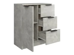 Aparador buffet cómoda mueble mueble de almacenaje organizador cocina salón salón 60 x 30 x 70 cm madera contrachapada gris 02_0031956