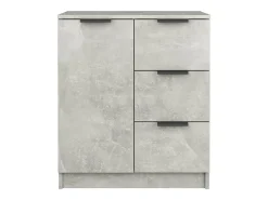 Aparador buffet cómoda mueble mueble de almacenaje organizador cocina salón salón 60 x 30 x 70 cm madera contrachapada gris 02_0031956