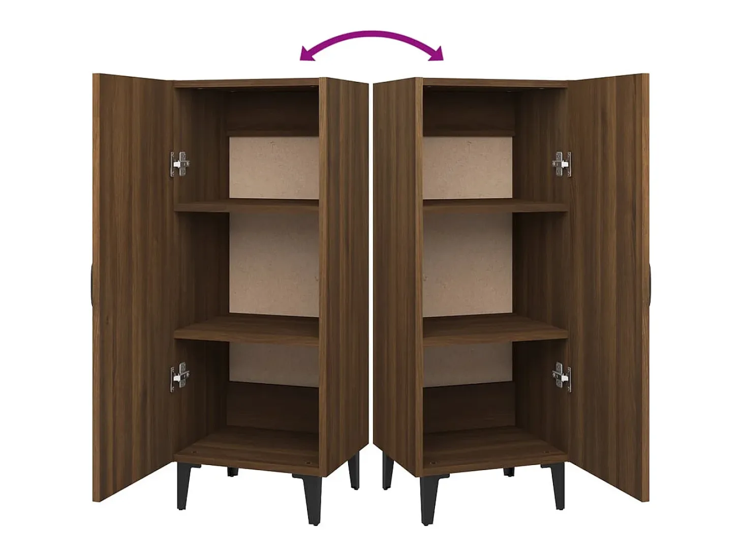 Aparador buffet cómoda mueble mueble de almacenaje organizador cocina salón salón 34,5 x 34 x 90 cm madera contrachapada marrón 02_0031195