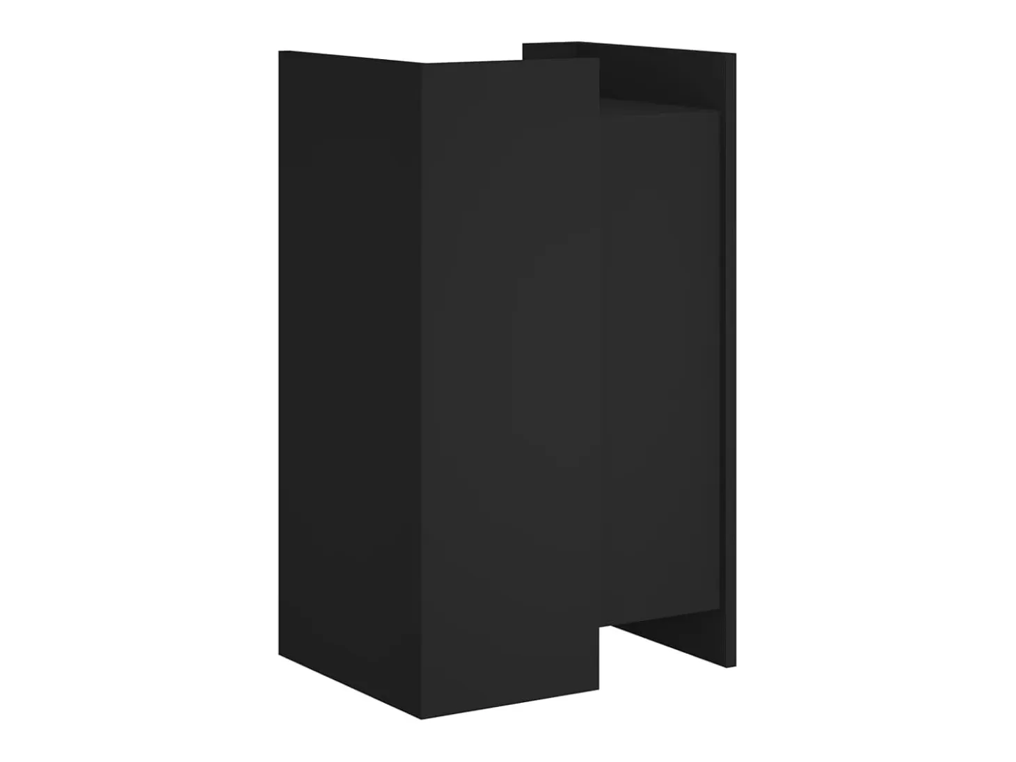 Aparador buffet cómoda mueble mueble de almacenaje organizador cocina salón salón 45 x 35 x 75 cm madera contrachapada negra 02_0035945