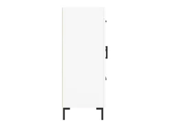 Aparador buffet cómoda mueble mueble de almacenaje organizador cocina salón salón 69,5 x 34 x 90 cm madera contrachapada blanco 02_0030420