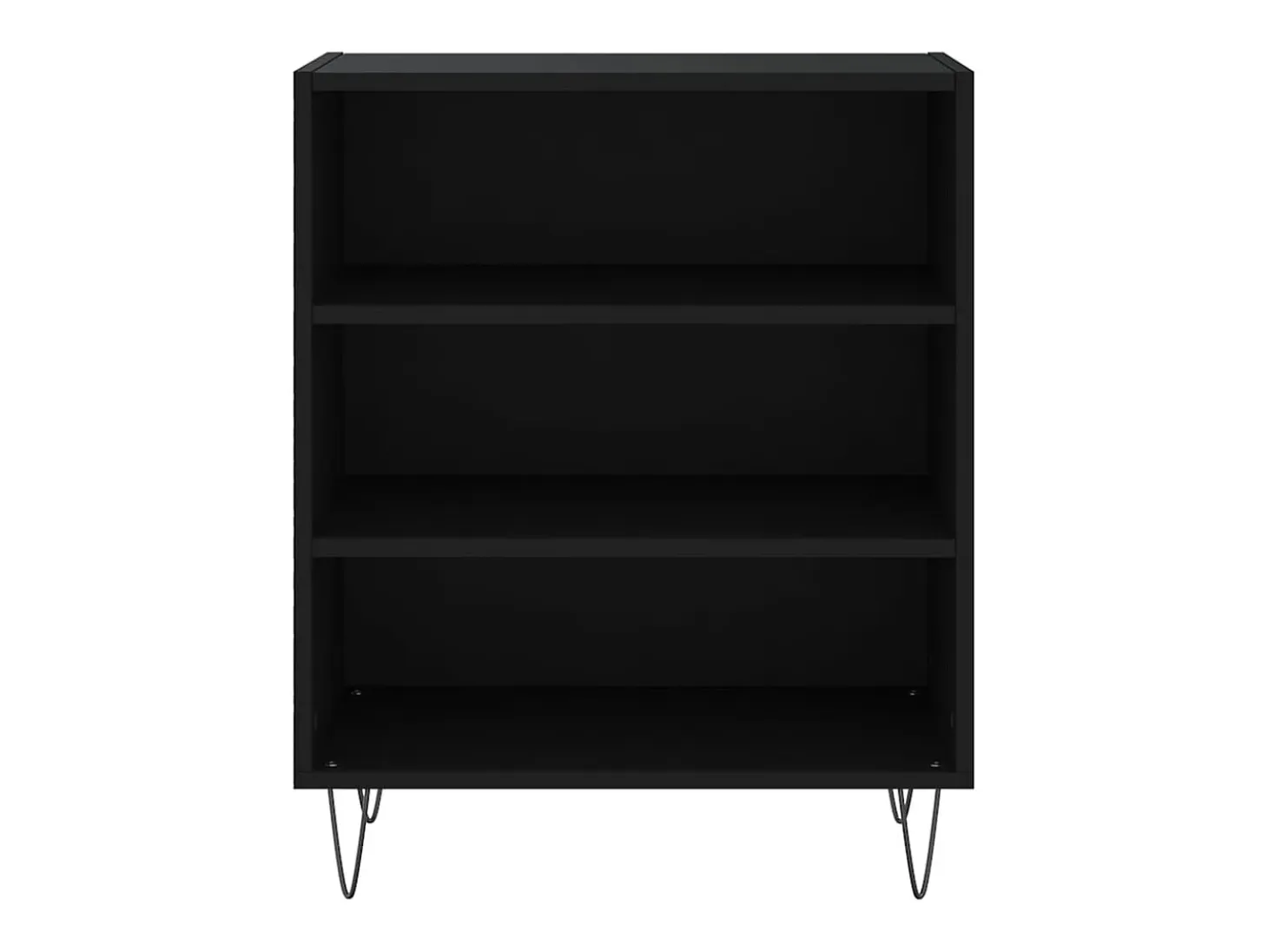 Aparador buffet cómoda mueble almacenaje organizador cocina salón salón 57 x 35 x 70 cm madera contrachapada negra 02_0035955