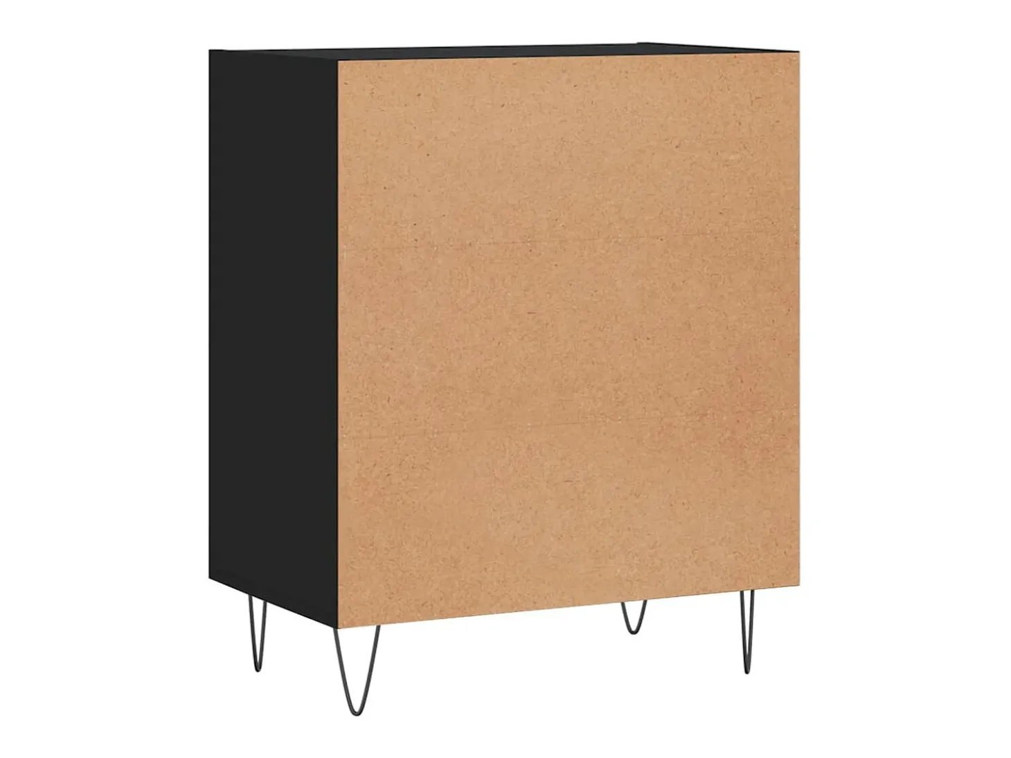 Aparador buffet cómoda mueble almacenaje organizador cocina salón salón 57 x 35 x 70 cm madera contrachapada negra 02_0035955