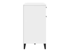 Aparador buffet cómoda mueble mueble de almacenaje organizador cocina salón salón 80 x 40 x 80 cm madera contrachapada blanco 02_0036620