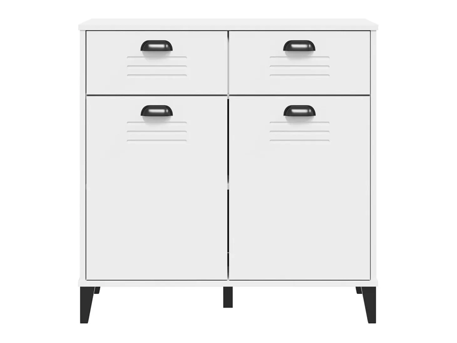Aparador buffet cómoda mueble mueble de almacenaje organizador cocina salón salón 80 x 40 x 80 cm madera contrachapada blanco 02_0036620