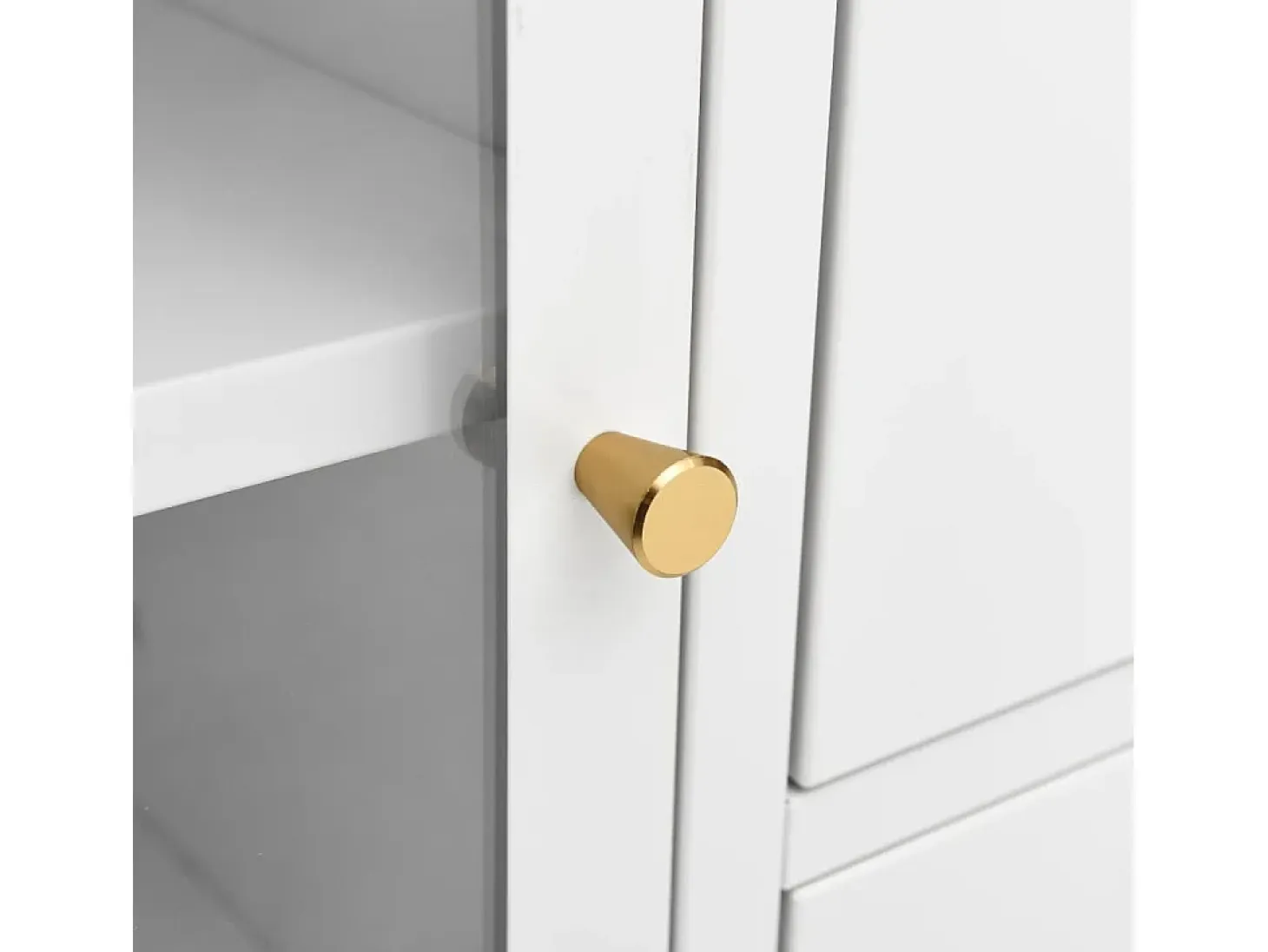Aparador buffet cómoda mueble almacenaje organizador cocina salón salón 105 x 35 x 70 cm acero y vidrio templado blanco 02_0030193
