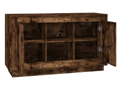 Aparador buffet cómoda mueble mueble de almacenaje organizador cocina salón salón 102 x 35 x 60 cm madera contrachapada marrón 02_0030849