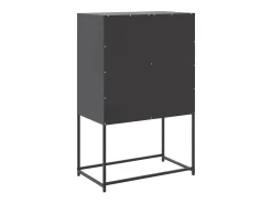 Aparador buffet cómoda mueble mueble de almacenaje organizador cocina salón salón 68,5 x 38,5 x 107 cm acero negro 02_0036016