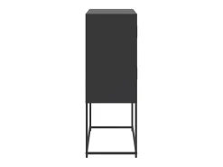 Aparador buffet cómoda mueble mueble de almacenaje organizador cocina salón salón 68,5 x 38,5 x 107 cm acero negro 02_0036016