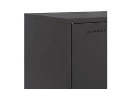 Aparador buffet cómoda mueble mueble de almacenaje organizador cocina salón salón 68,5 x 38,5 x 107 cm acero negro 02_0036016