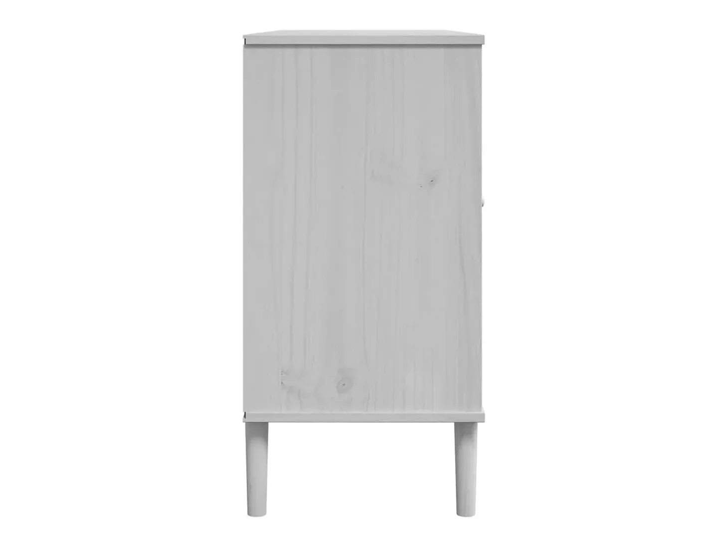 Aparador buffet cómoda mueble mueble de almacenaje organizador cocina salón salón aspecto ratán 112 x 40 x 80 cm madera maciza de pino blanco 02_0036223