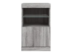 Aparador buffet cómoda mueble almacenaje organizador cocina salón salón con luces LED Sonoma 41 x 37 x 67 cm gris 02_0030076